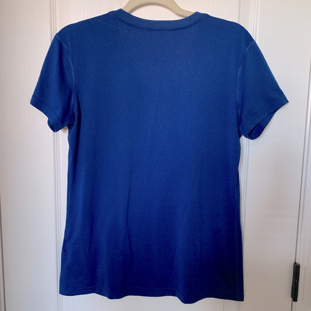 NIKE LA Dodgers Women’s T-Shirt V-neck Dri-Fit Baseball Blue Medium - Picture 6 of 8